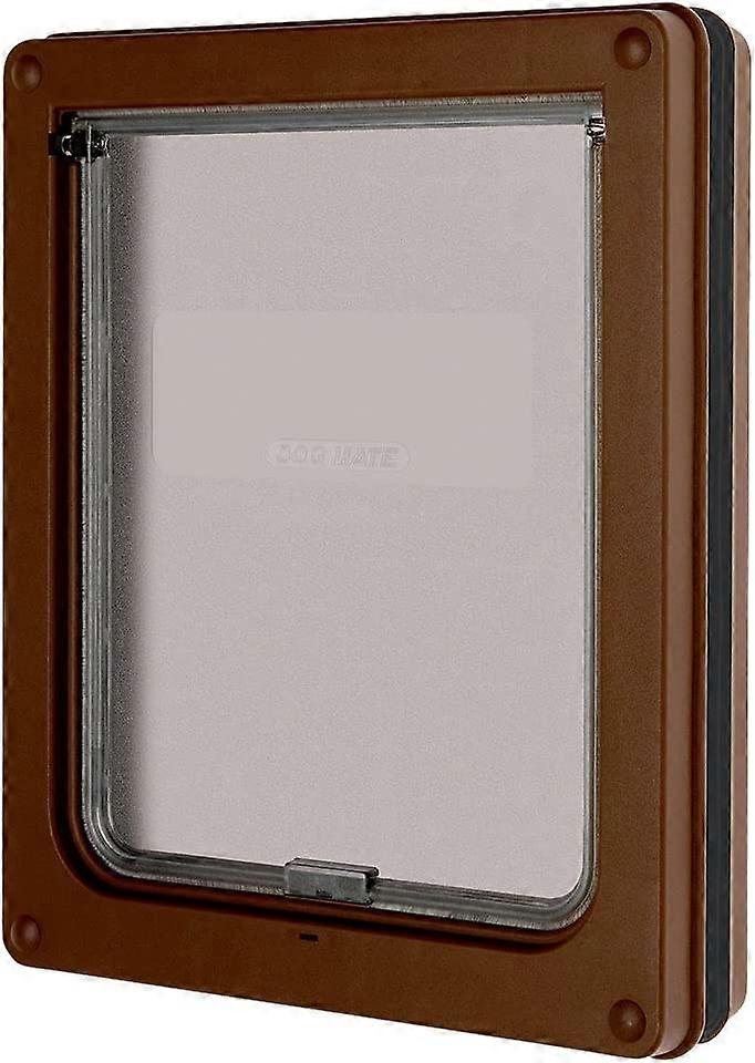 Lockable Dog Door Brown Size L