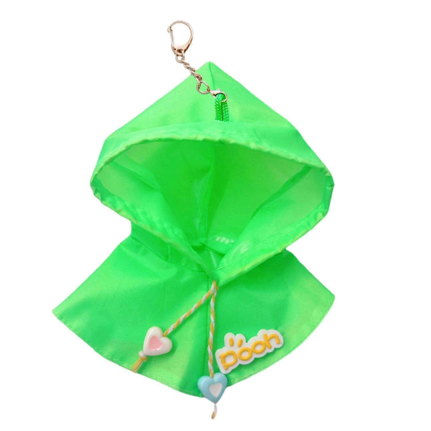 10/15CM Cotton Doll Raincoat Adjustable Drawstring Rain Poncho Yellow Green Stuffed Doll Fabric