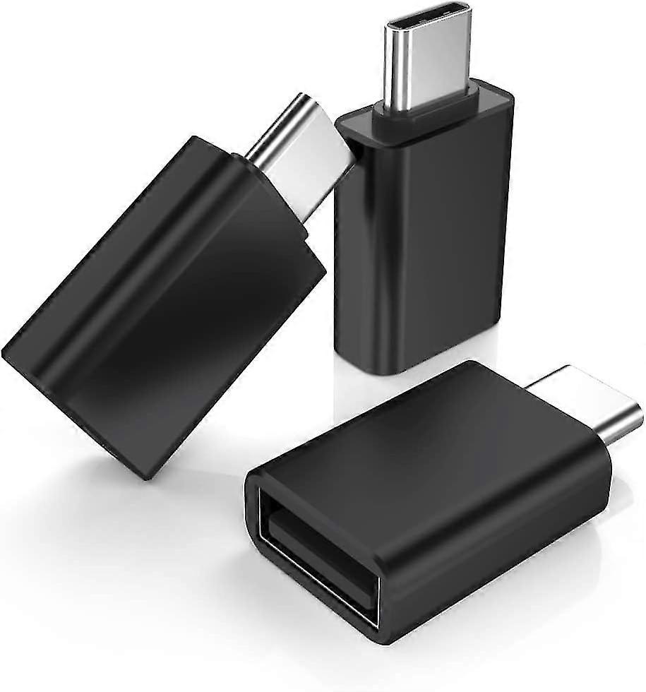Black - 3pcs Usb C Male To Usb 3.0 Female Adapter 3 Pack,thunderbolt 3 Type C Otg Key Converter For Macbook Pro 2022,ipad Mini 6 Air 4 5th Generation