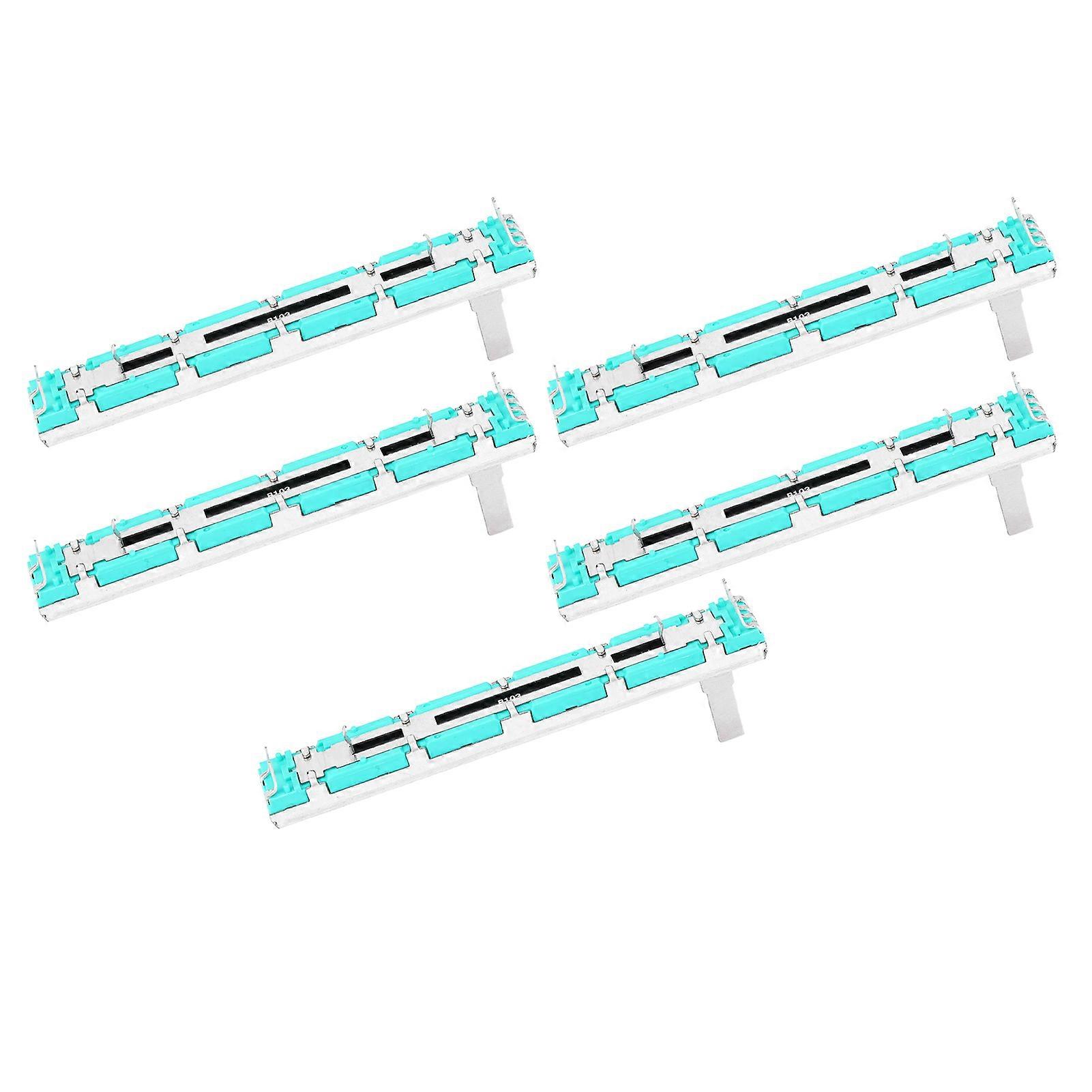 مقياس الجهد المنزلق B10K قناة مزدوجة 5 قطع خافت خلاط مستقيم لاستخدامات مختلفة