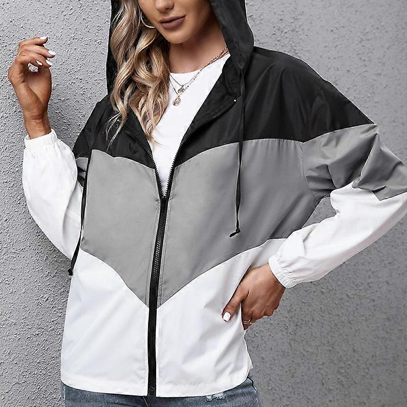 Women's Jacket Lightweight Bright Color Coat Soft Shell Hooded Raincoat Waterproof for Outdoor Camping Travelling New