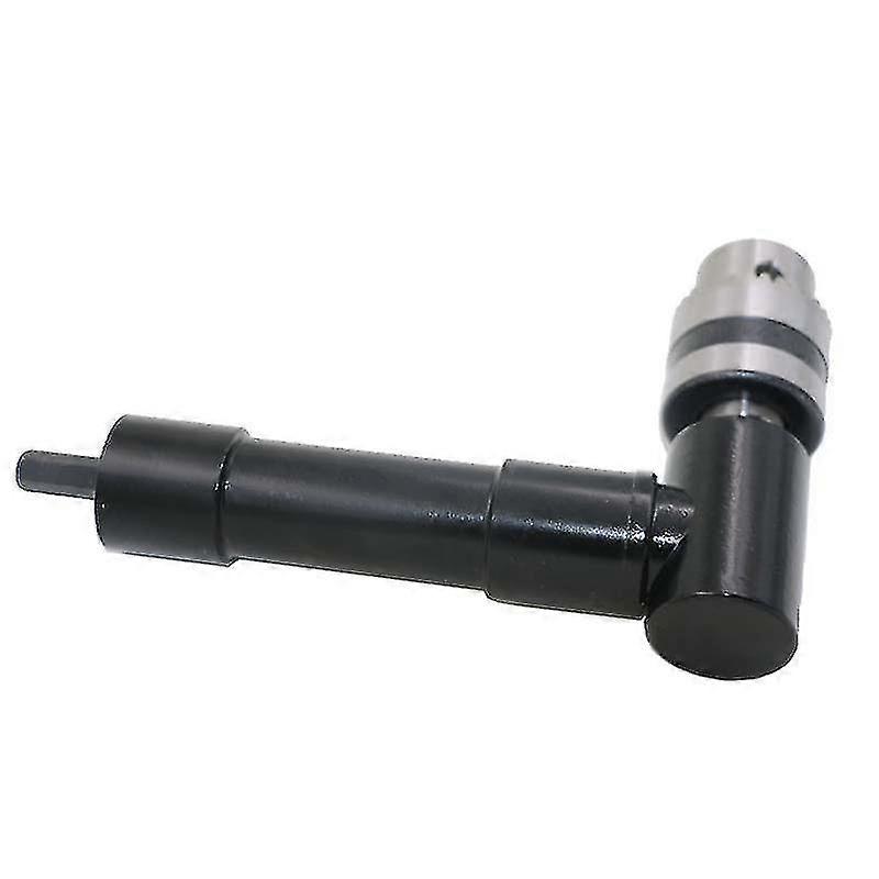 Cordless Right Angle Drill Attachment Adapter Electric Grinding Kit Keyed Chuck Hex Shank Power Tool Accessory(1pc,black)