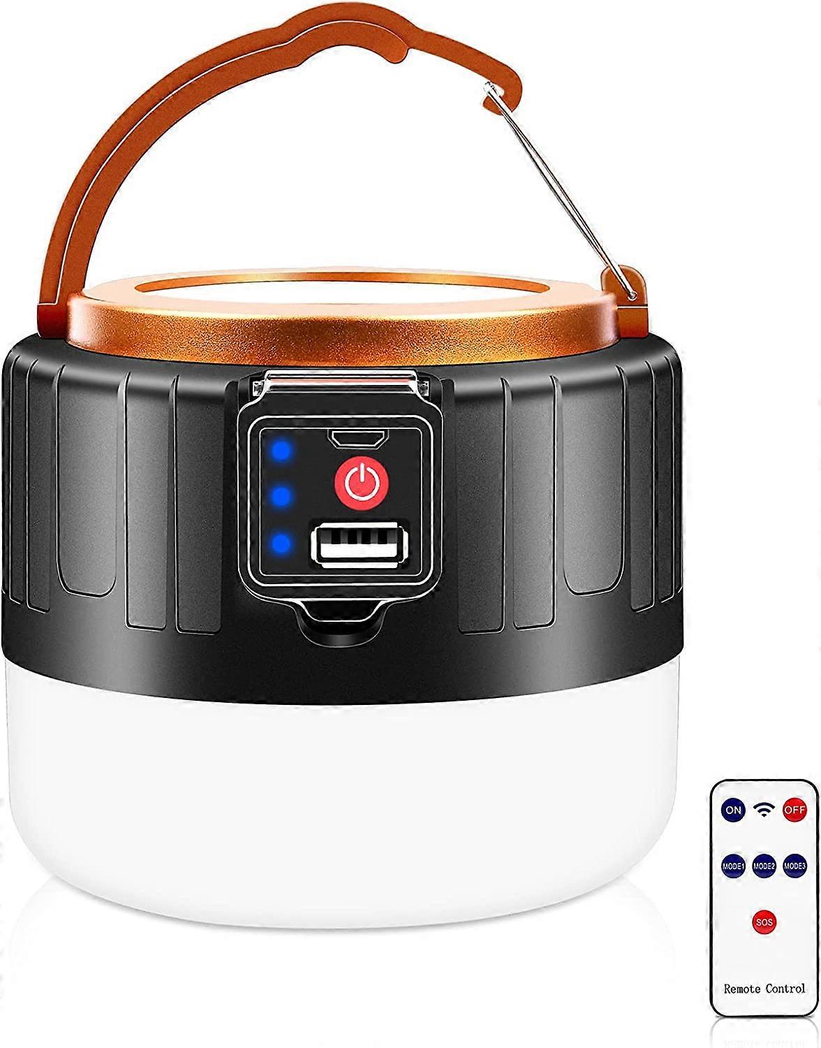 Rechargeable LED Camping Lantern, 1000LM Solar Powered Camping Light, Portable Remote Control Camping Lights for Tents, 5 Modes Waterproof Tent Light