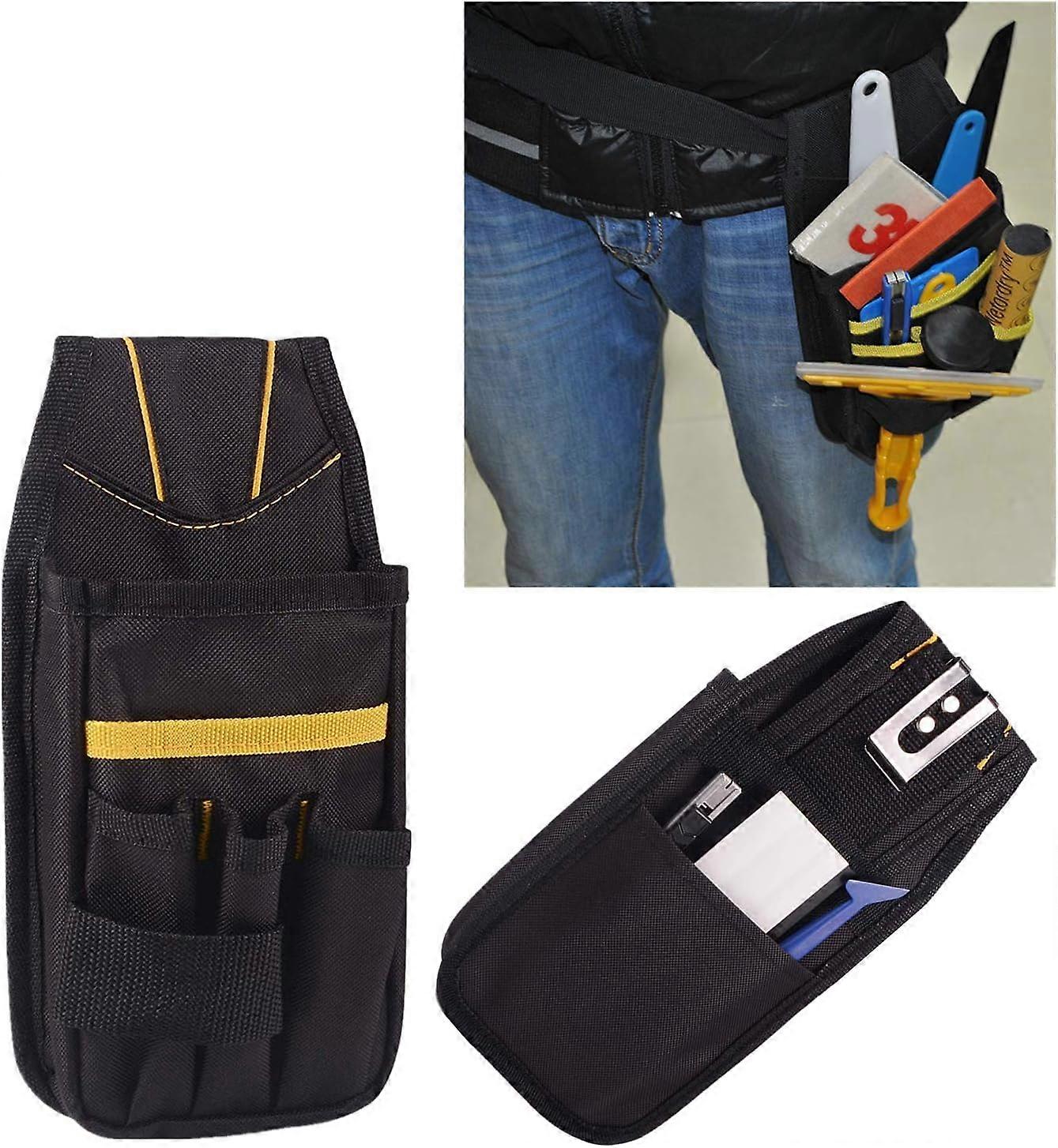 Tool belt, tool bag, small tool bag with adjustable nylon strap, waterproof, suitable for technicians, builders