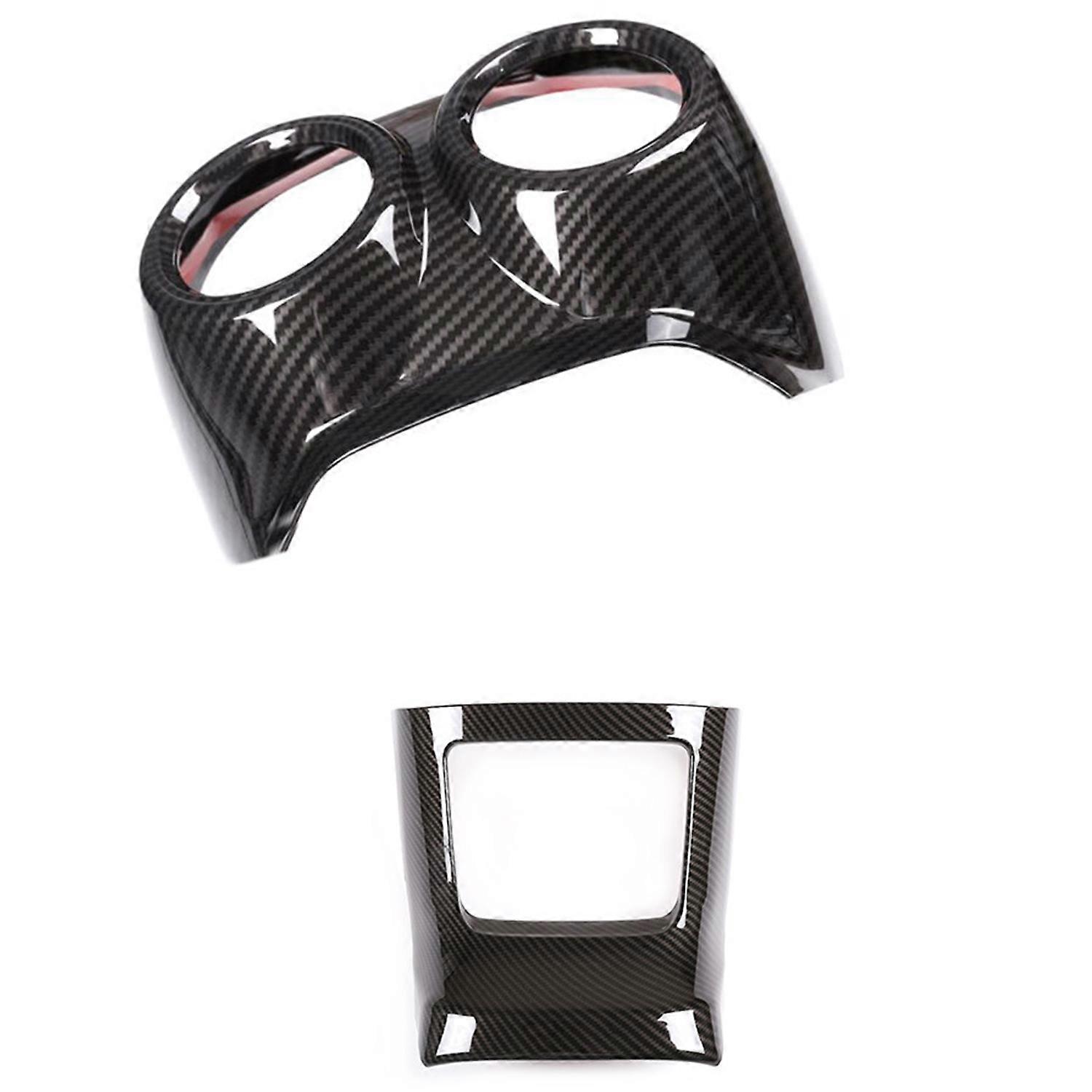 Car Rear Exhaust Vent Decorative Frame for Stelvio 2017-2020 Carbon Fiber