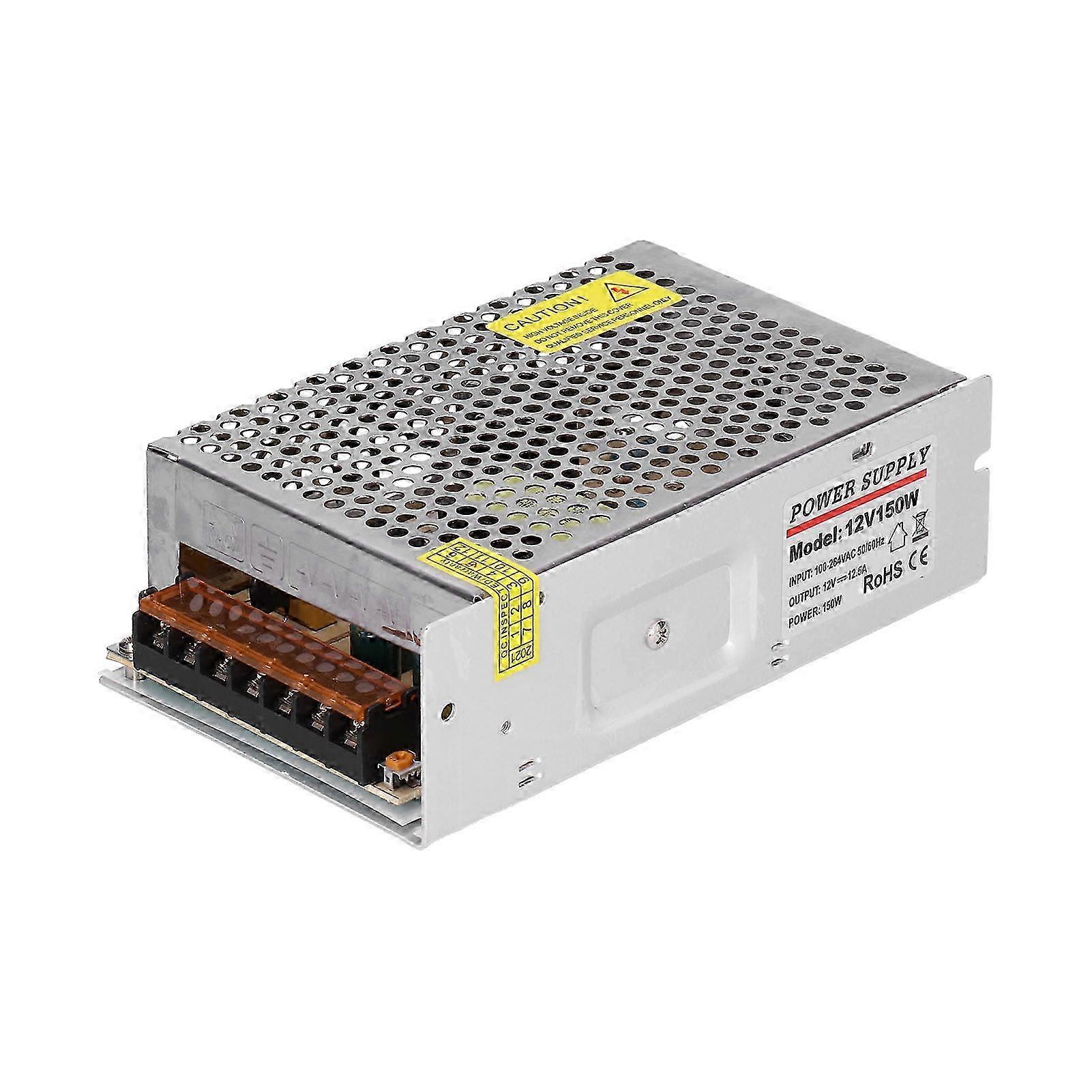 12V 150W DC Regulated Switching Power Supply for LED and Security Monitoring Equipment, 12.5A Output
