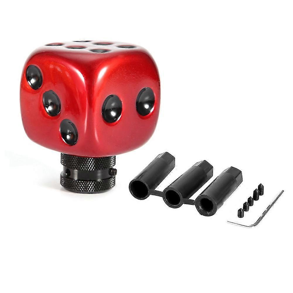 Red Universal Gear Shift Knob for Modified Car Dice Style Lever Shifter