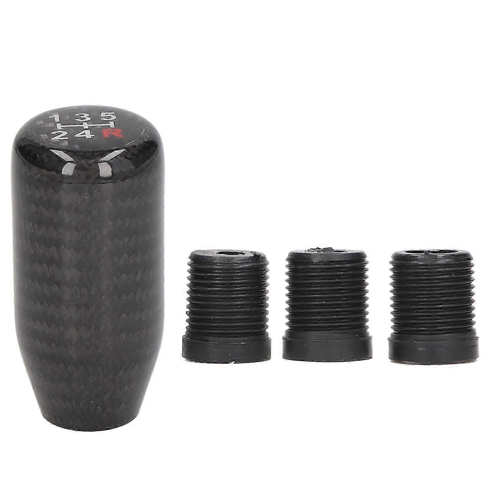 Carbon Fiber Gear Shift Knobs 5 Gears Black Comfortable Touch Smooth Surface Replacement for Acura