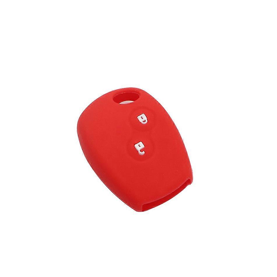 Happyit Custodie per Chiavi Auto in Silicone con Motivo a Nido D'ape per Renault Clio Scenic Megane Duster Sandero Captur Twingo Koleos 4 Pulsanti ( Nero+Rosso