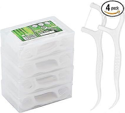 Dww-Flossing 200 PCS Floss Holder - 4 botes de cure-dents Flossing Flossing Cleaning Floss Set