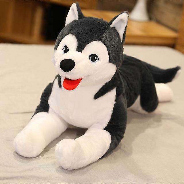 30/70cm Large Simulation Fluffy Husky Plush Cute Soft Stuffed Dog Doll Kid Soothing Toys Sleeping Pillow Children Birthday Gift