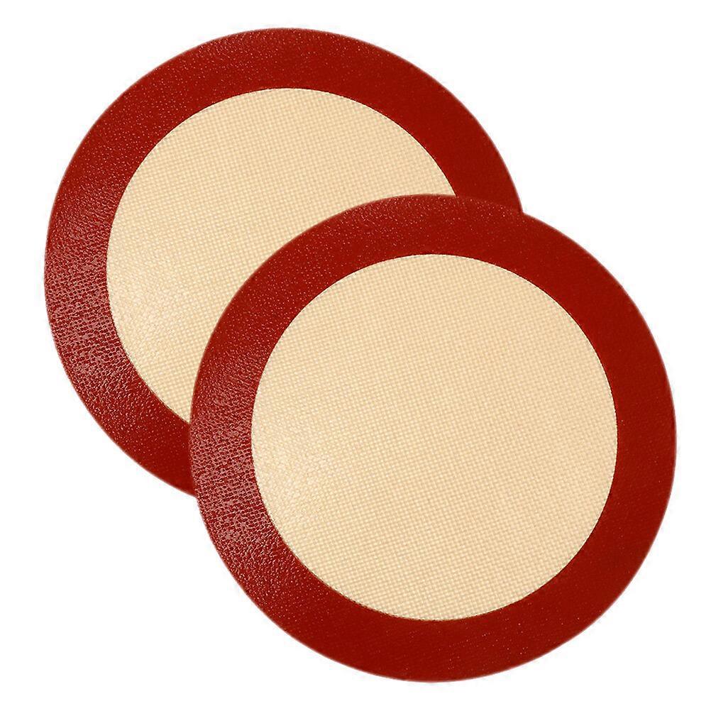 2pcs Silicone Baking Pizza Mat Non Stick Oven Liners Reusable Fryer Liner Mat Baking Sheet