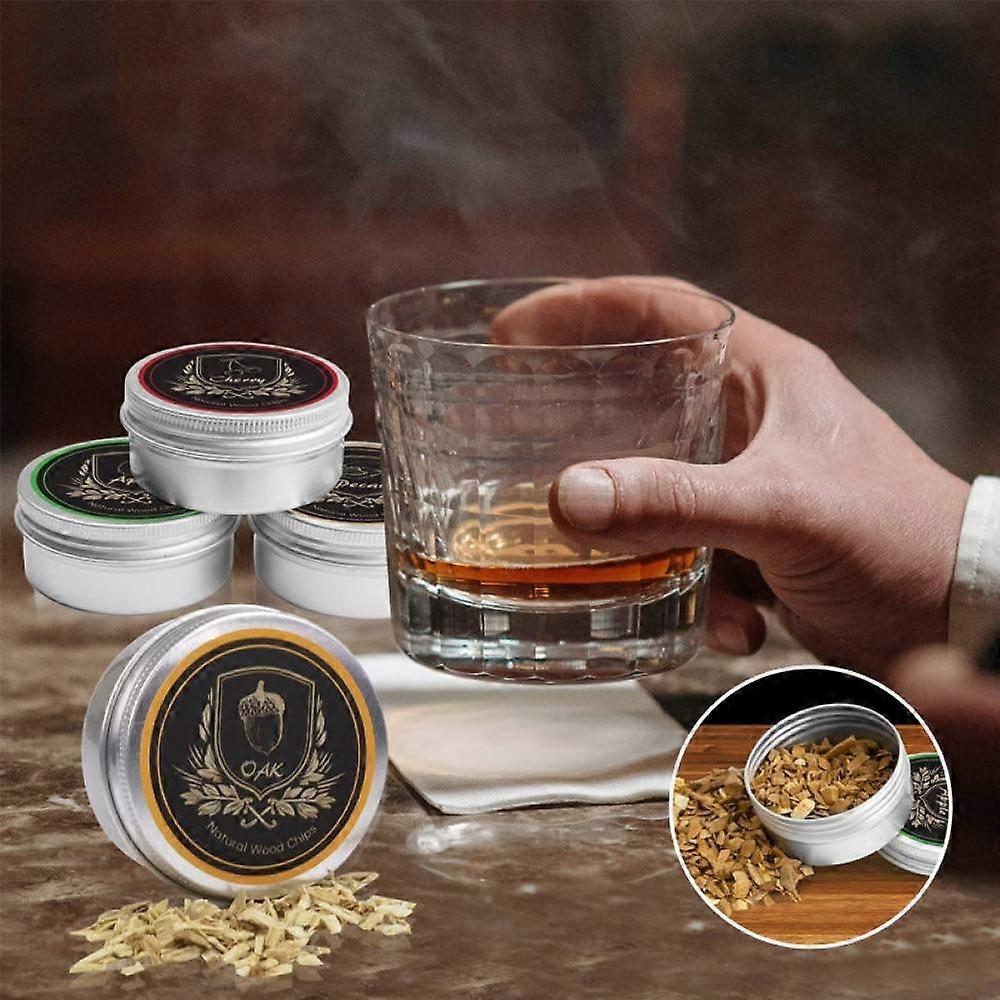 Kokteyl Sigara İçenler için Viski Füme Talaş, 4/8 Tatlar Odun Yongaları Viski için Odun Yongaları, Burbon, Eski Moda İçecek, Füme İçecekler ve Barbekü