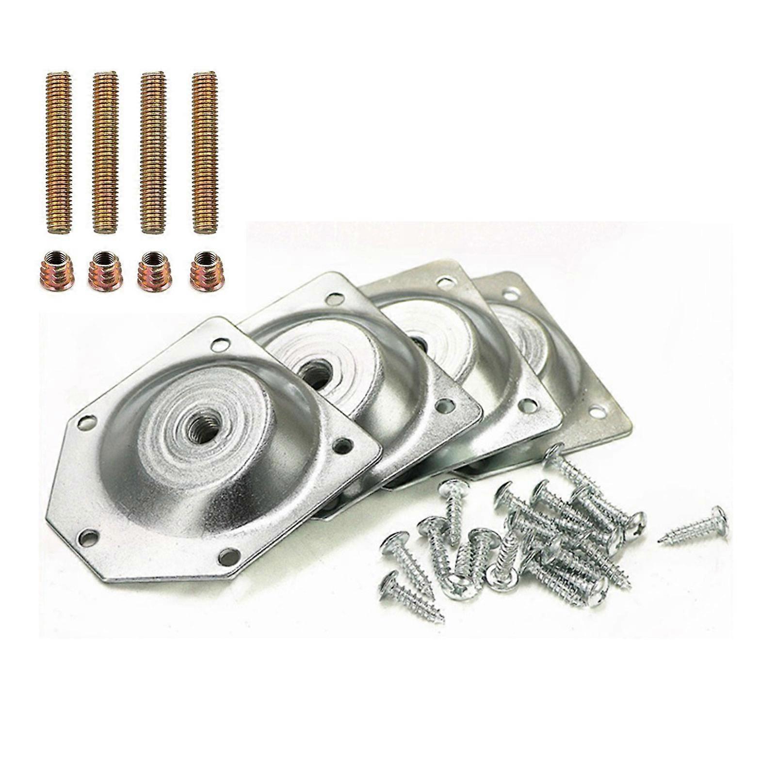 Mounting Bracket Table Feet Sofa Angled Legs Fixing Plate Bed With Screws