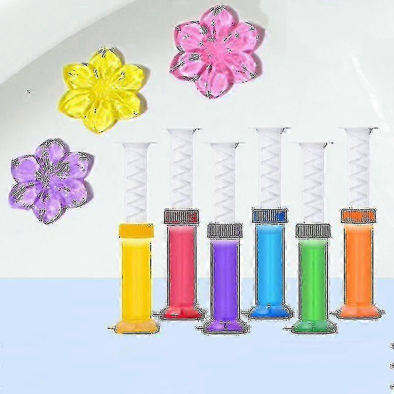 6 db WC-tisztító virág aromás WC-gél WC-dezodor tisztító WC-illat Hou