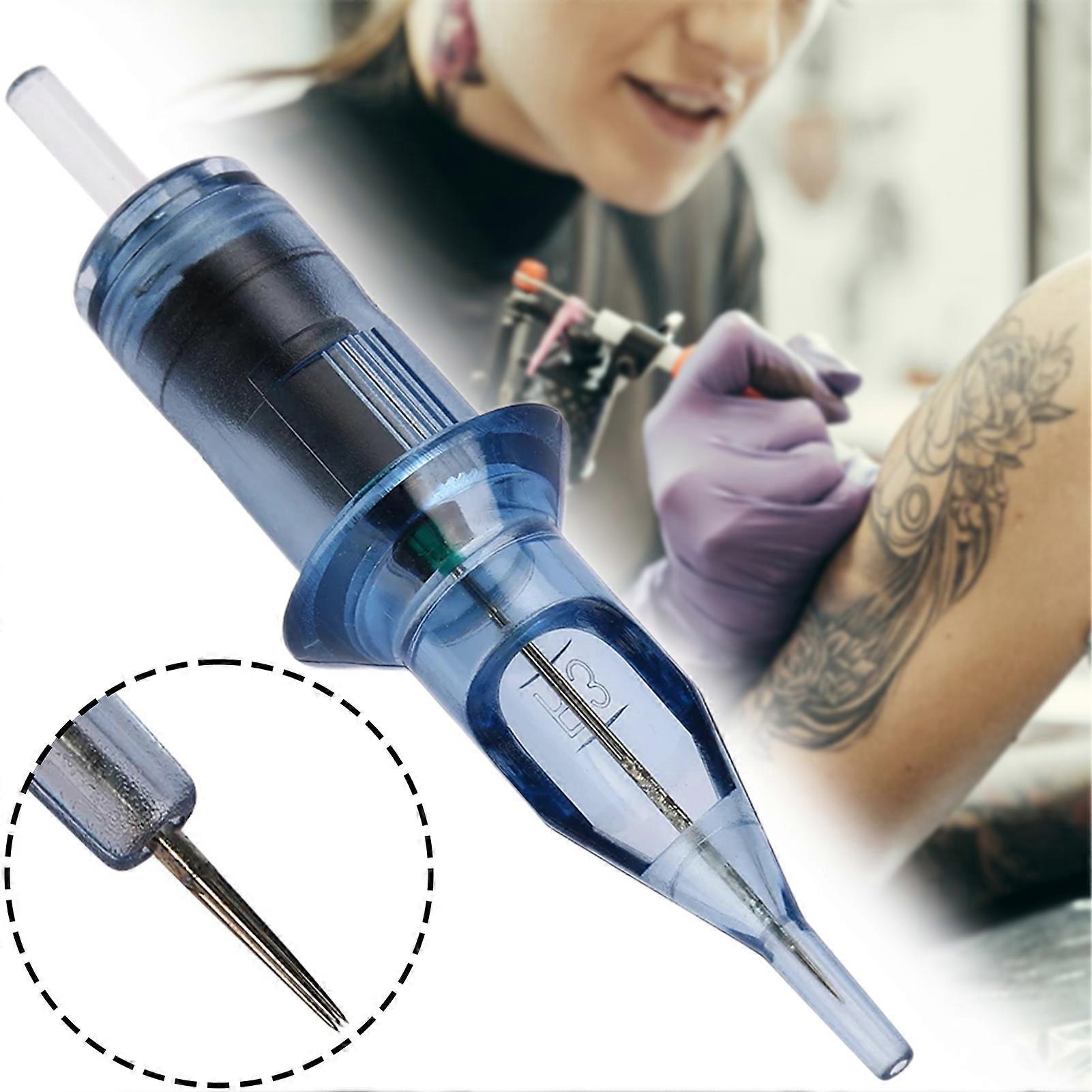 10pcs Disposable Tattoo Cartridges Needles Round Liner 3RL Membranes Tattoo Needles Long Taper for Makeup