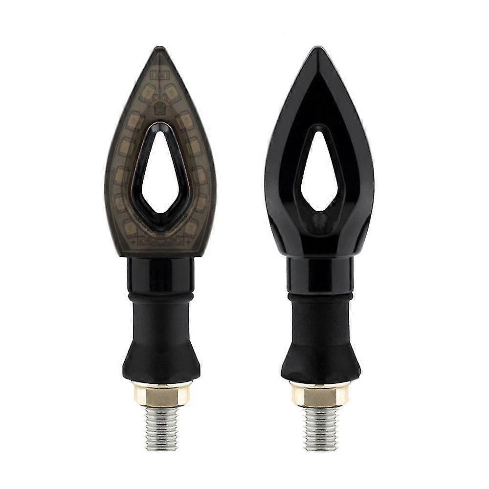 2 Pcs Universal Motorcycle Turn Signal Light Diamond-shaped 12 Led Blinker Light Waterproof Turn Signals Indicator Lamp Bulb
