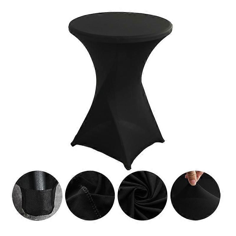 Cocktail Round Spandex Table Cover Four-way Tight Fitted Stretch Tablecloth Table Cloth For Outdoor Party Tradeshow