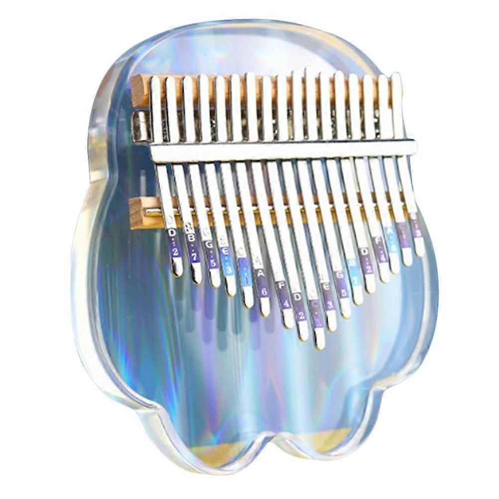 1 ensemble Mini Kalimba 17 touches pouce piano acrylique transparent piano à doigts cadeaux