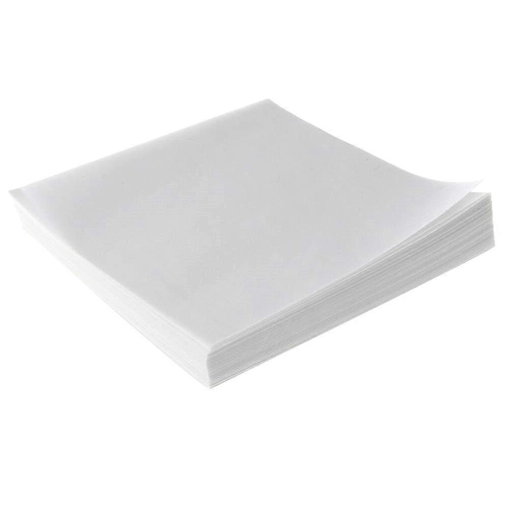 500 Sheets Glossy Paper Square Weighing Paper Samples Transfer Paper Butter Paper Weighing Nitrogen- Free Gloss Paper Sheets
