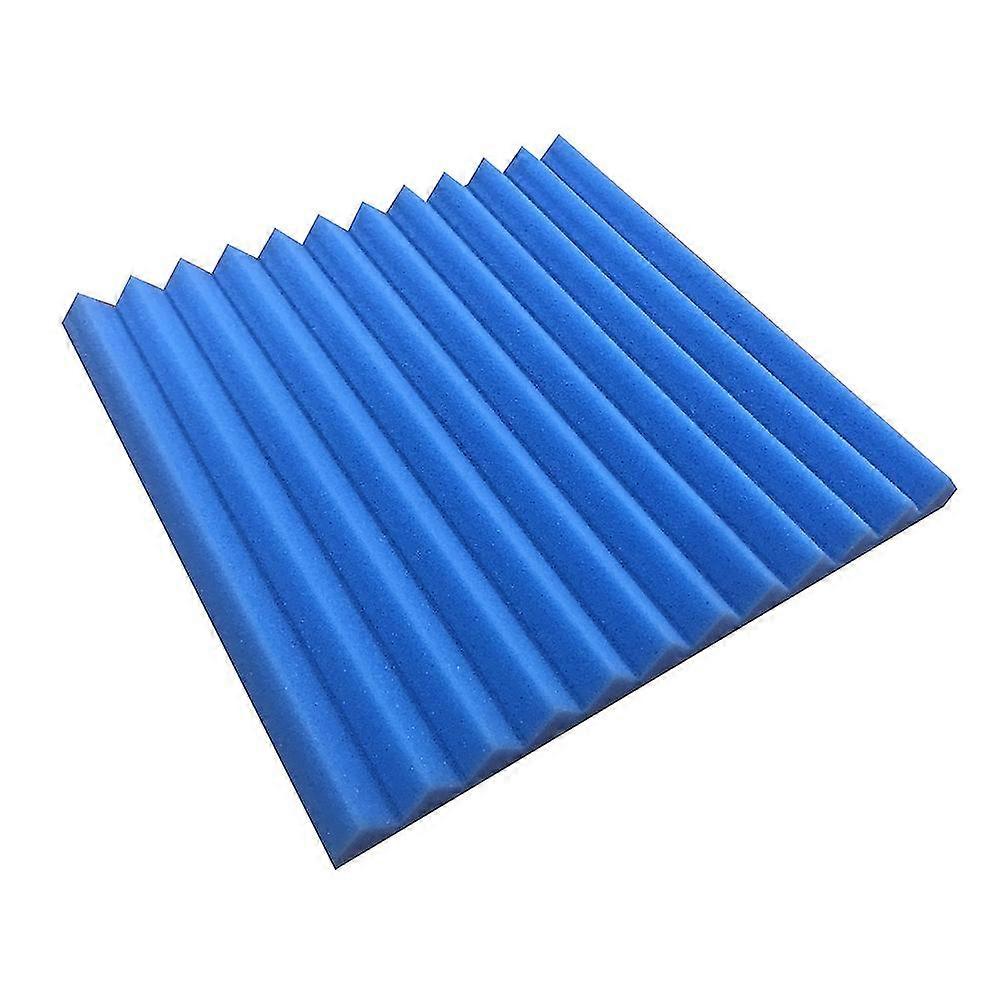 12 Pcs Sound-absorbing Cotton Triangular Grooves Sound Insulation Proofing Foam Board Mat Sheet