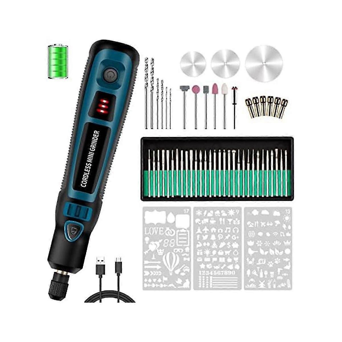 20w Engraving Pen With 44 Bits, Usb Multi-functional Electric Cordless Engraver Tool For Diy, Polis