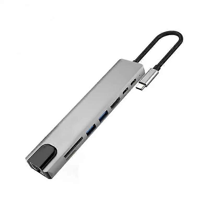 Pd Fast Charge Type C To Hdmi-compatible Adapter Portable Usb3.0 Hub Fast Charging For Macbook Pro 87w Usb Dock Usb C Hub 8 In 1