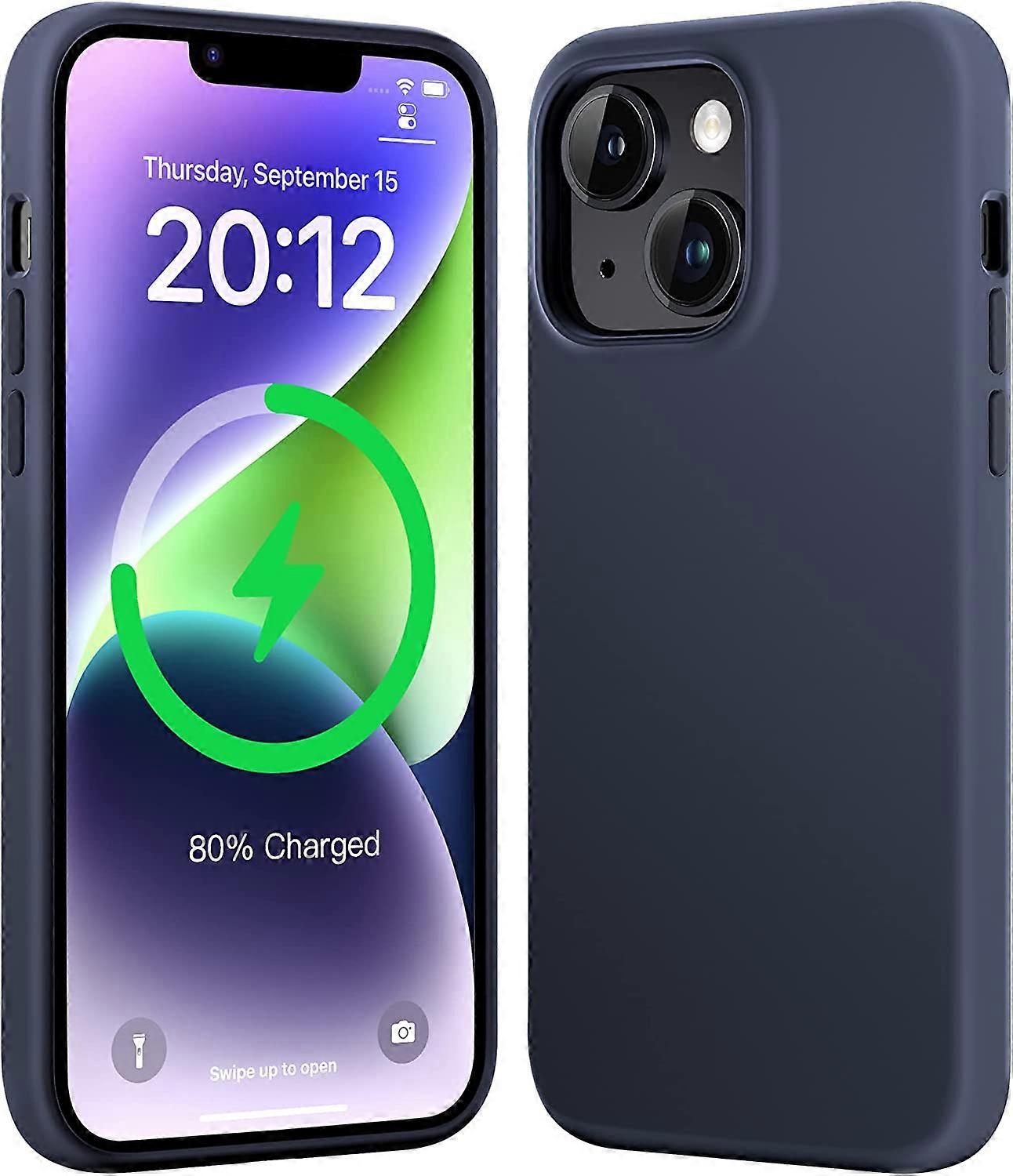 Magnetic for iPhone 14 Case for iPhone 13 Case [Design for MagSafe] Liquid Silicone Shockproof Protective Phone Cover with Soft Microfiber Lining with