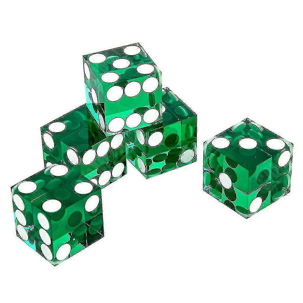 Acrylic Transparent Dice Six Sided D6 19mm Casino Dice Set Of 5