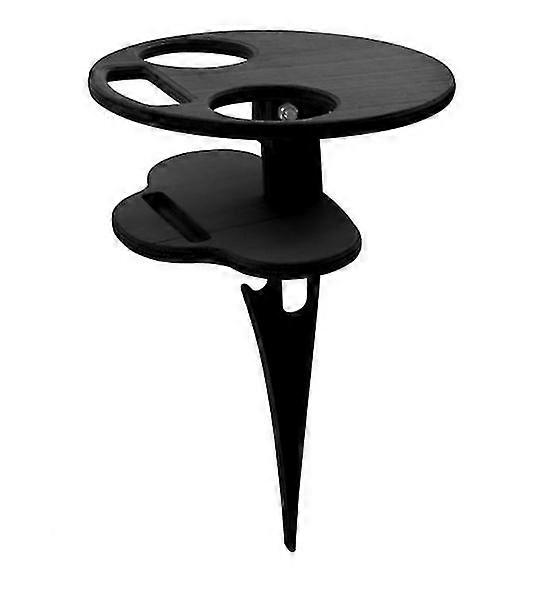 Outdoor Wine Table, Portable Beach Table For Wine Picnic Table And Cheese Board, Beach Snack Table Folding Wine Rack