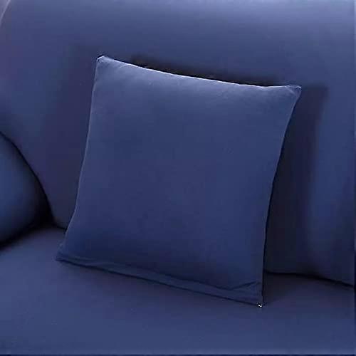 Solid Color ElasticCase Cushion Cover 45x45cm-Blue