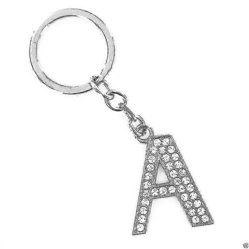 Porte-clés alphabet Bling avec initiales, unisexe, incrusté de strass, cadeau