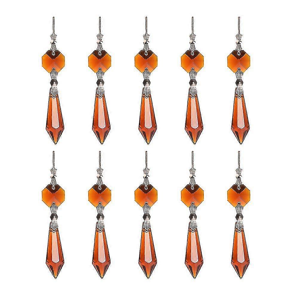 10stk Icicle Crystal Chandelier Drop Perler, for lysekroner, gardin, bryllupsdekorasjon