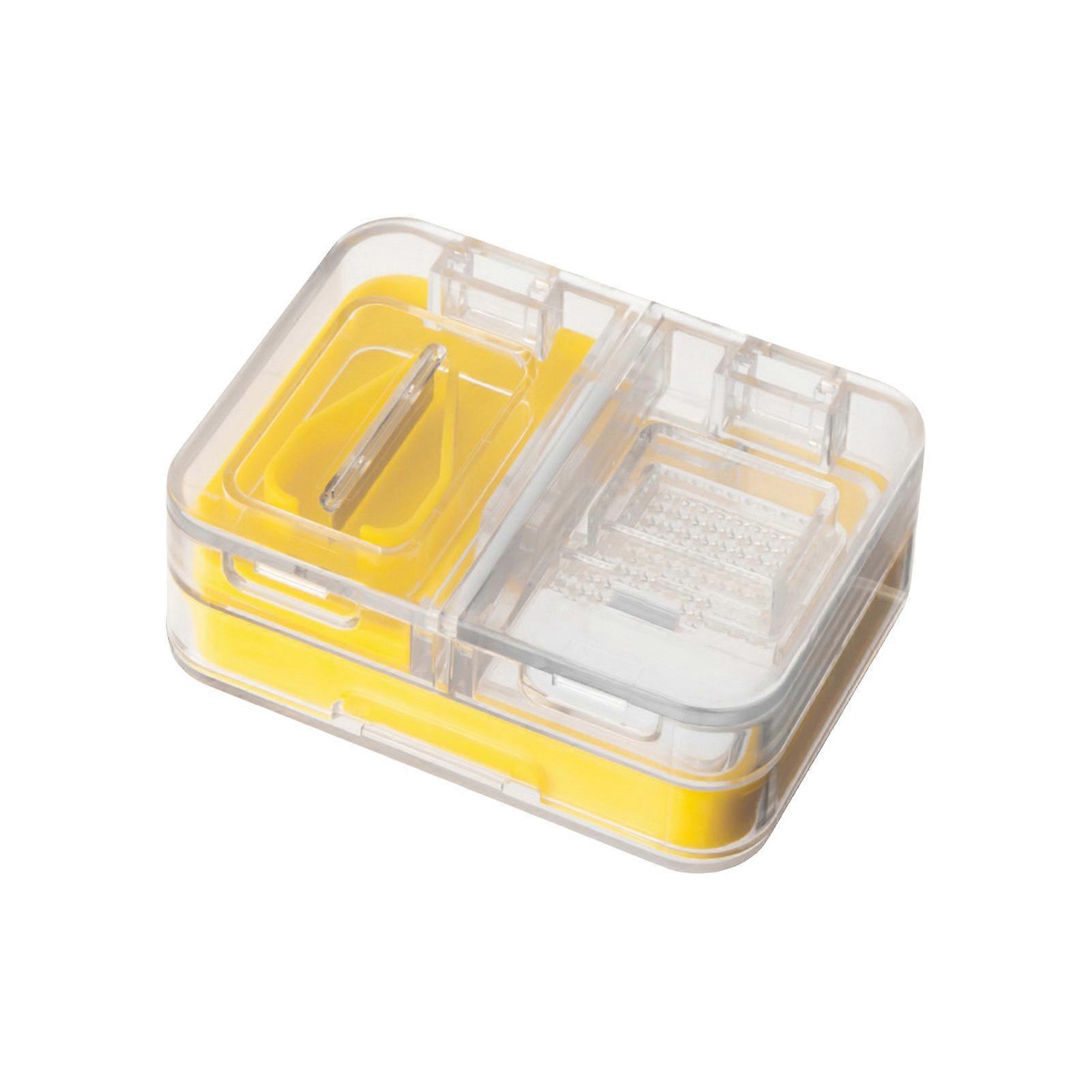 Portable Multi-Functional Medicine Box Pill Organizer Clear Design Airtight Moisture-Proof Compact Pill Dispenser with Cutter