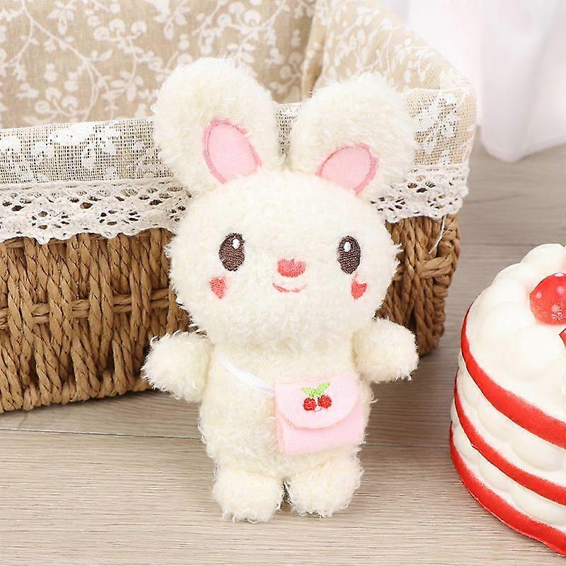 Lovely 13CM Rabbit Stuffed Plush Toy Backpack Rabbit Doll Keychain Plush Pendant