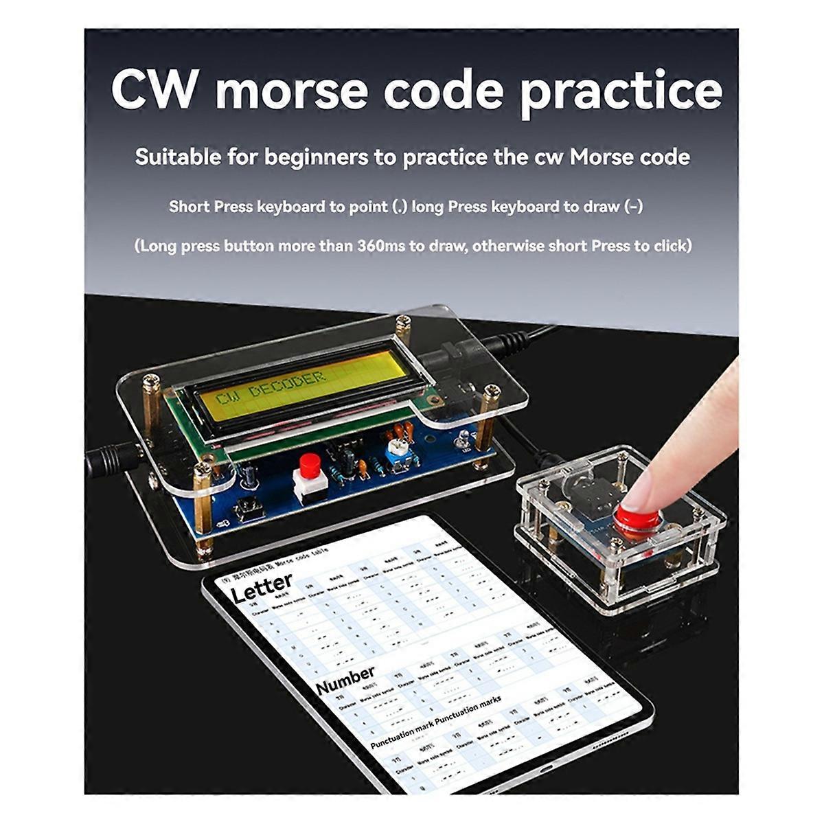 CW Trainer Morsecode-Training Morsecode-Decoder Komponenten DIY Elektronischer Bausatz US PLUG A