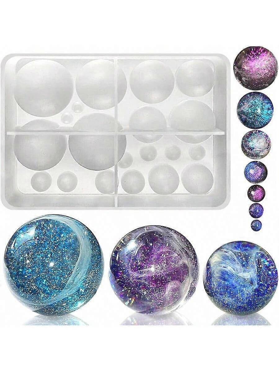 תבניות שרף בצורת כדור, עובש סיליקון להכנת כדורי שרף עגולים המשמשים להכנת תכשיטים