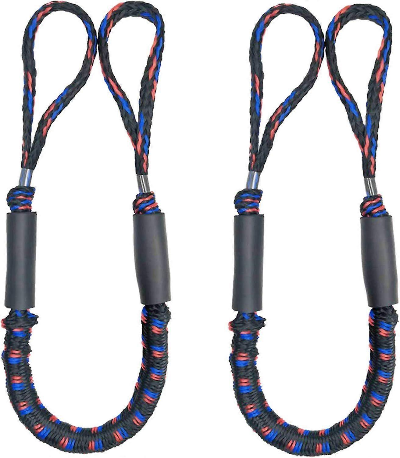 2 Pack Boat Dock Line, Bungee Rope Dock Line Shock Absorption Elastic Mooring Rope Dock Anchor, Used for Fishing Boat, Jet Ski, Kayaks, Canoes, Kayak,