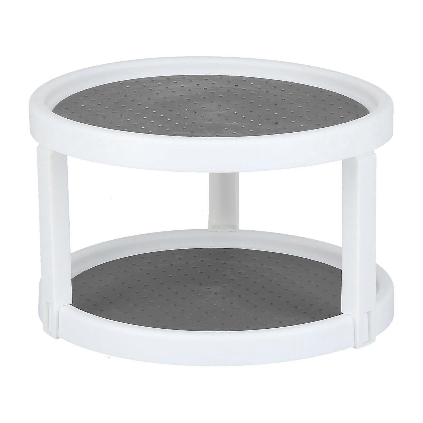 Cabinet Turntable Organizer Antislip Rotatable Storage Tray Multifunctional Rotating Spice Rack for Kitchen Single Double Layer Small Size