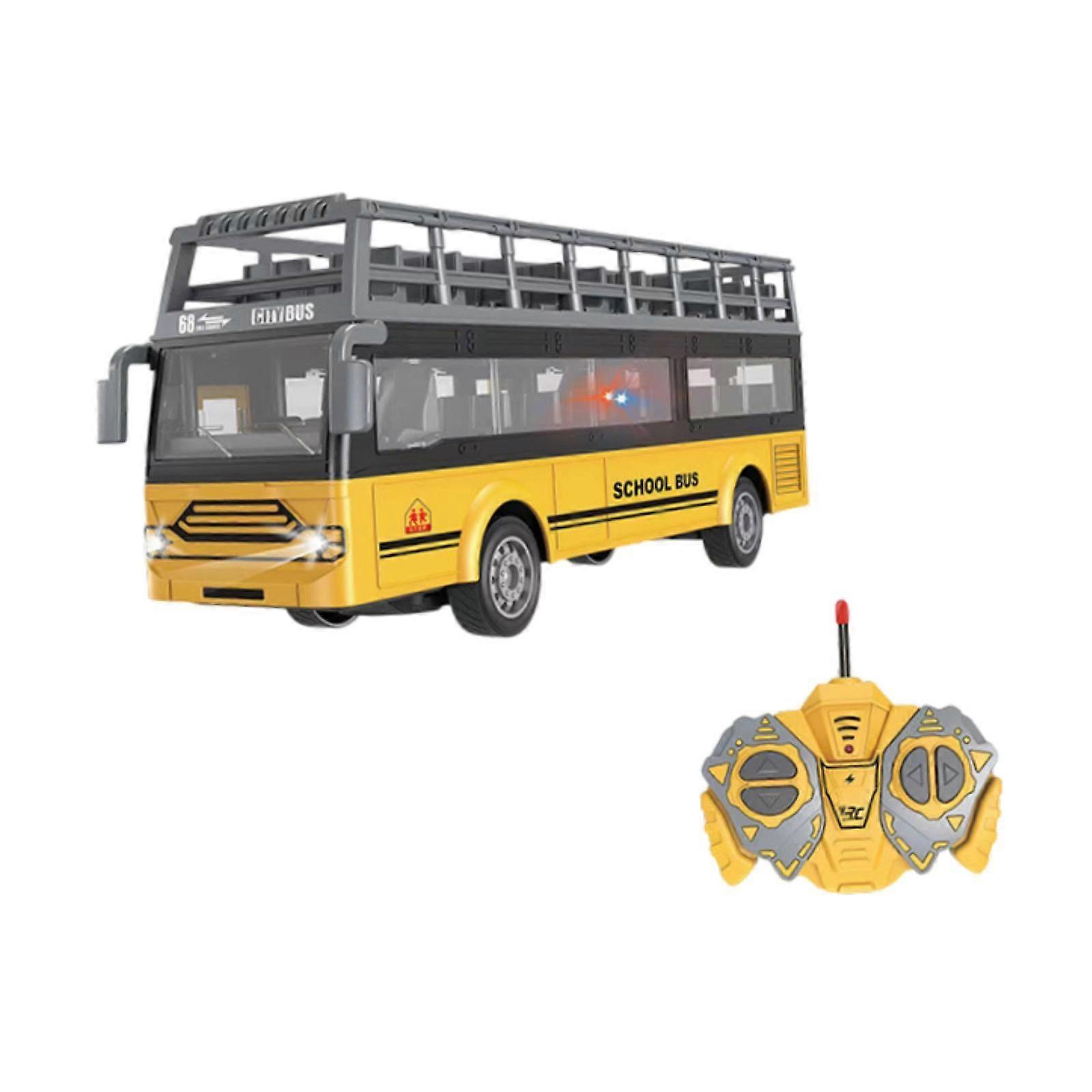 RC Bus RC Car 1/30 Electronic Vehicles Simulation with Lights Gifts Openable