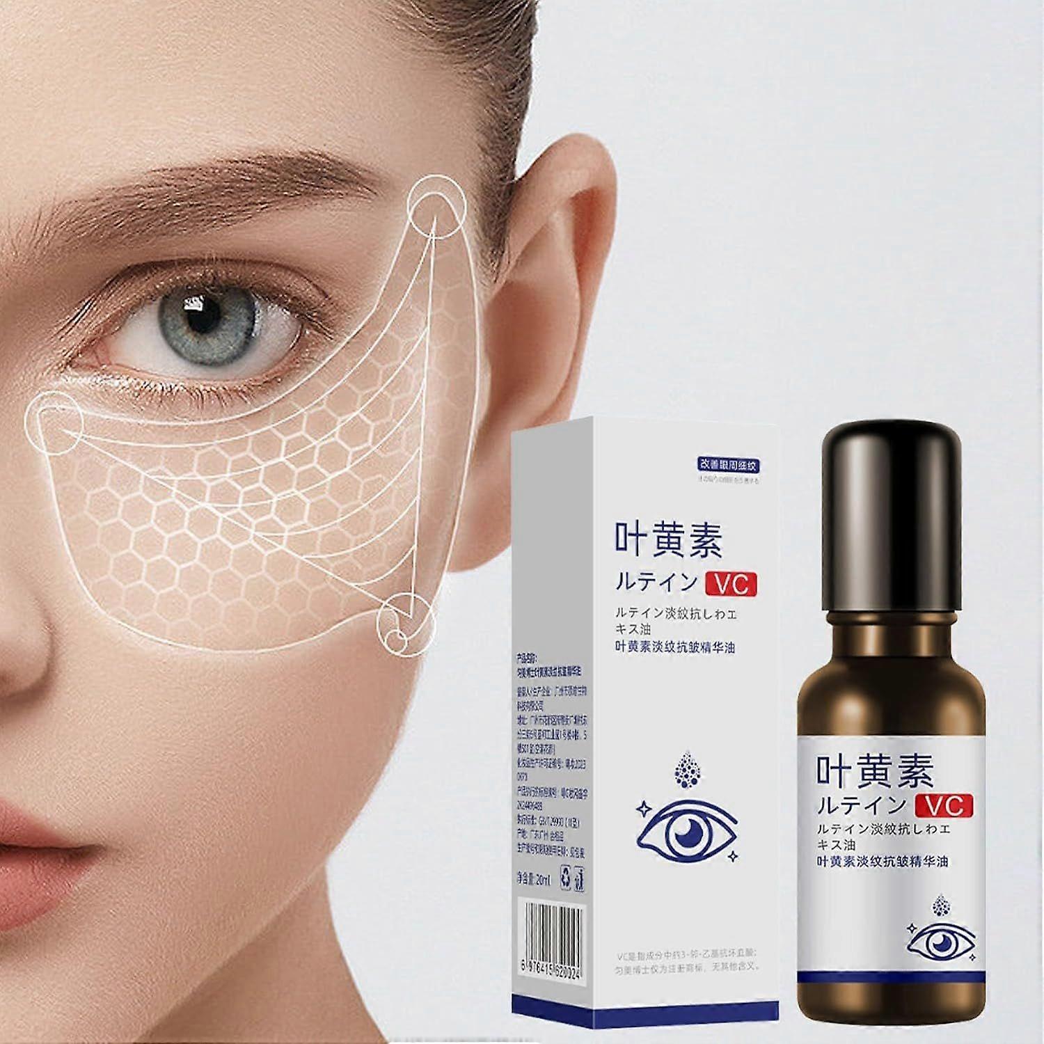 Lutein Anti-Falten Serum Öl Mit Rollerball – VC Augenessenz Gegen Falten, Tränensäcke & Augenringe