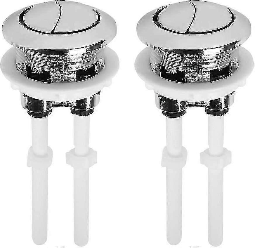2 Pack Universal Toilet Cistern Push Buttons 38mm Dual Flush Pop Up Button Standard Double Flush Button