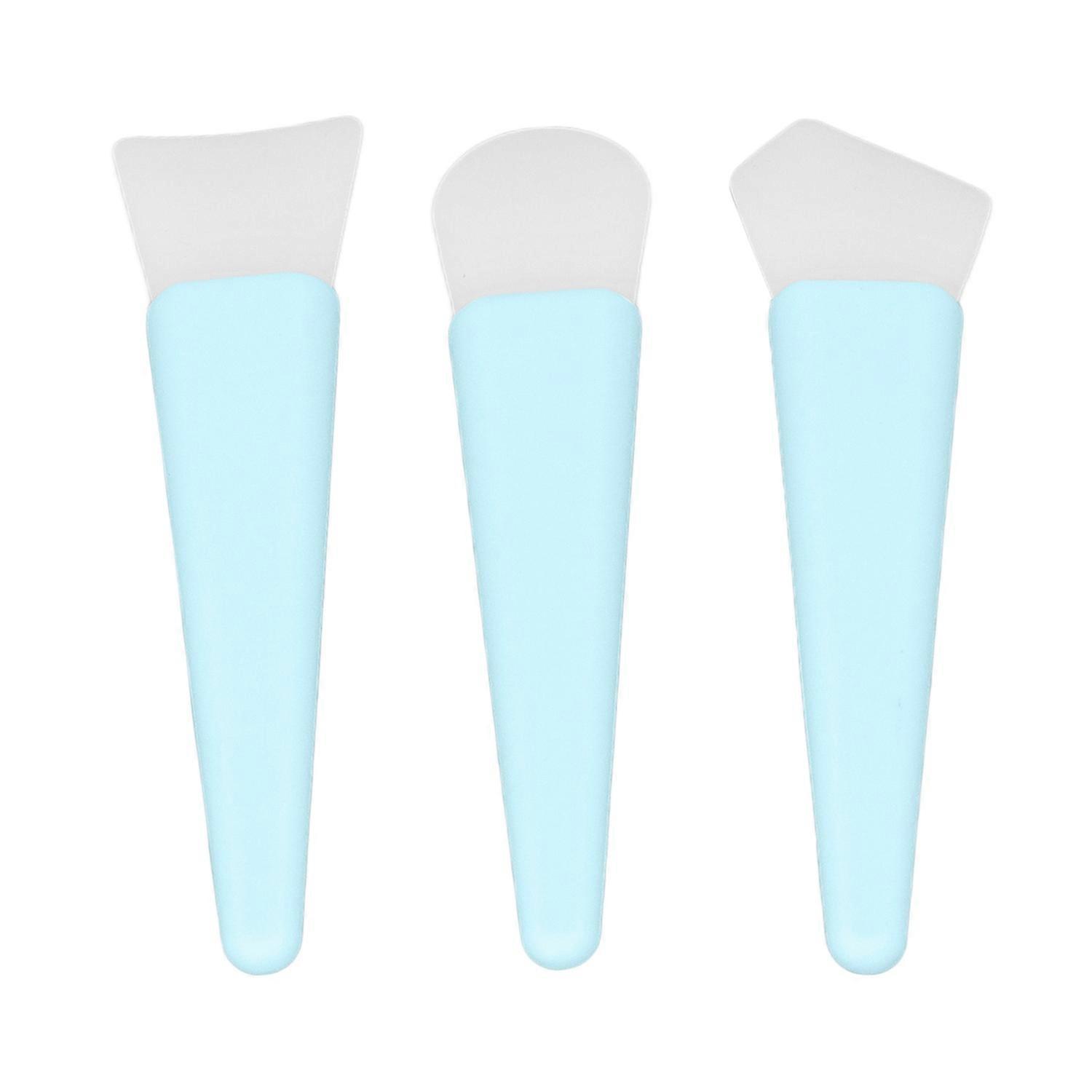 3Pcs Silicone Brush Applicator Kit Soft Repeated Use Lightweight Makeup Silicone Brush for Home Trav
