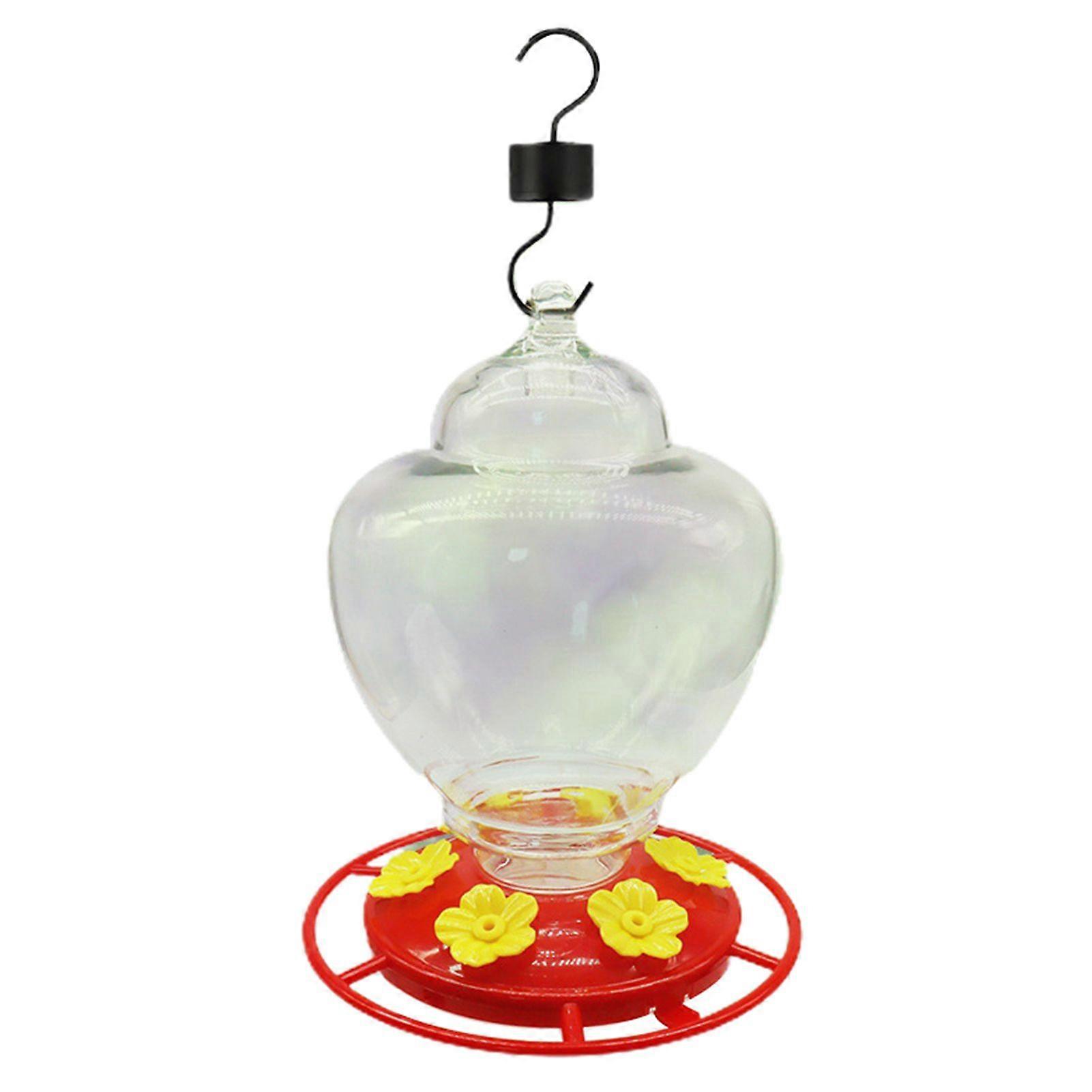 Outdoor Hummingbird Feeder with 5 Perches Transparent Design Large Capacity Leakproof Bird Feeder Garden Decor
