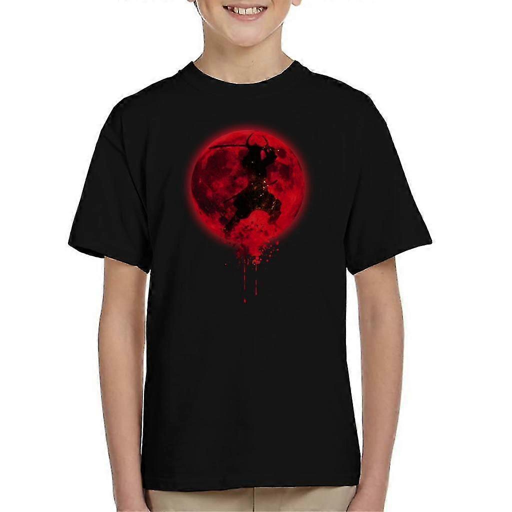 Samurai Red Moon Barne-T-skjorte