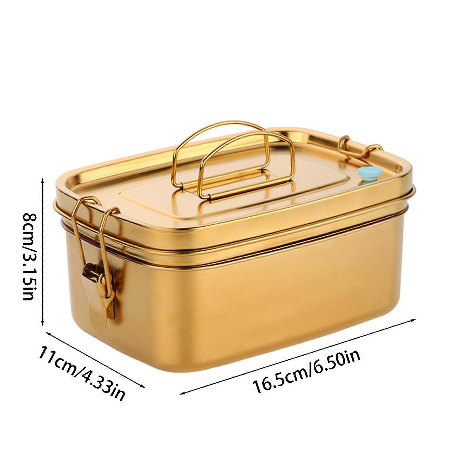 1.5L Stainless Steel Lunch Box with Handle Double Layer Sealed Bento Container Symphony