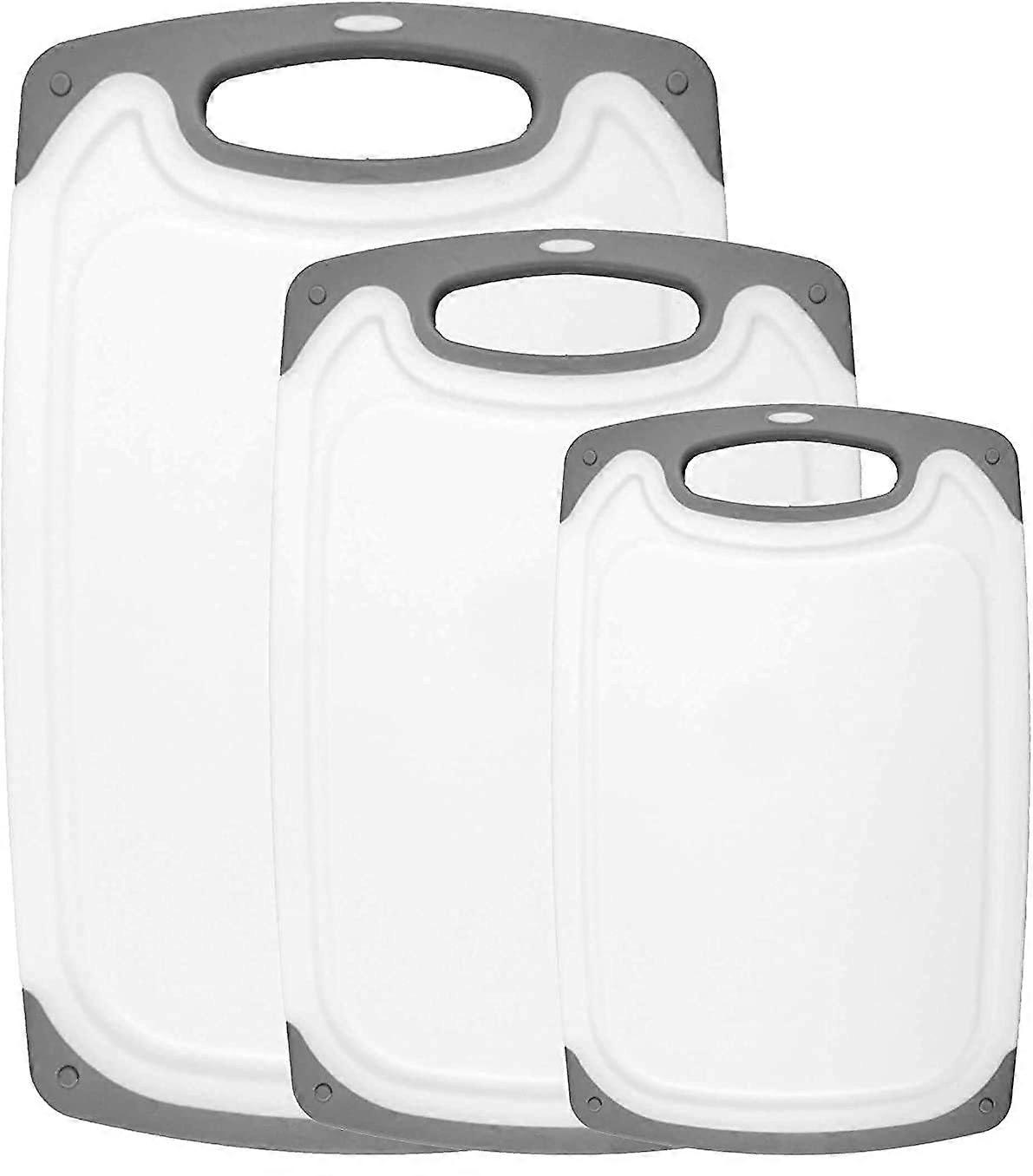 BPA-Free Large Reversible Cutting Boards Set of 3 in Various Sizes for Kitchen Use, Durable and Easy to Clean