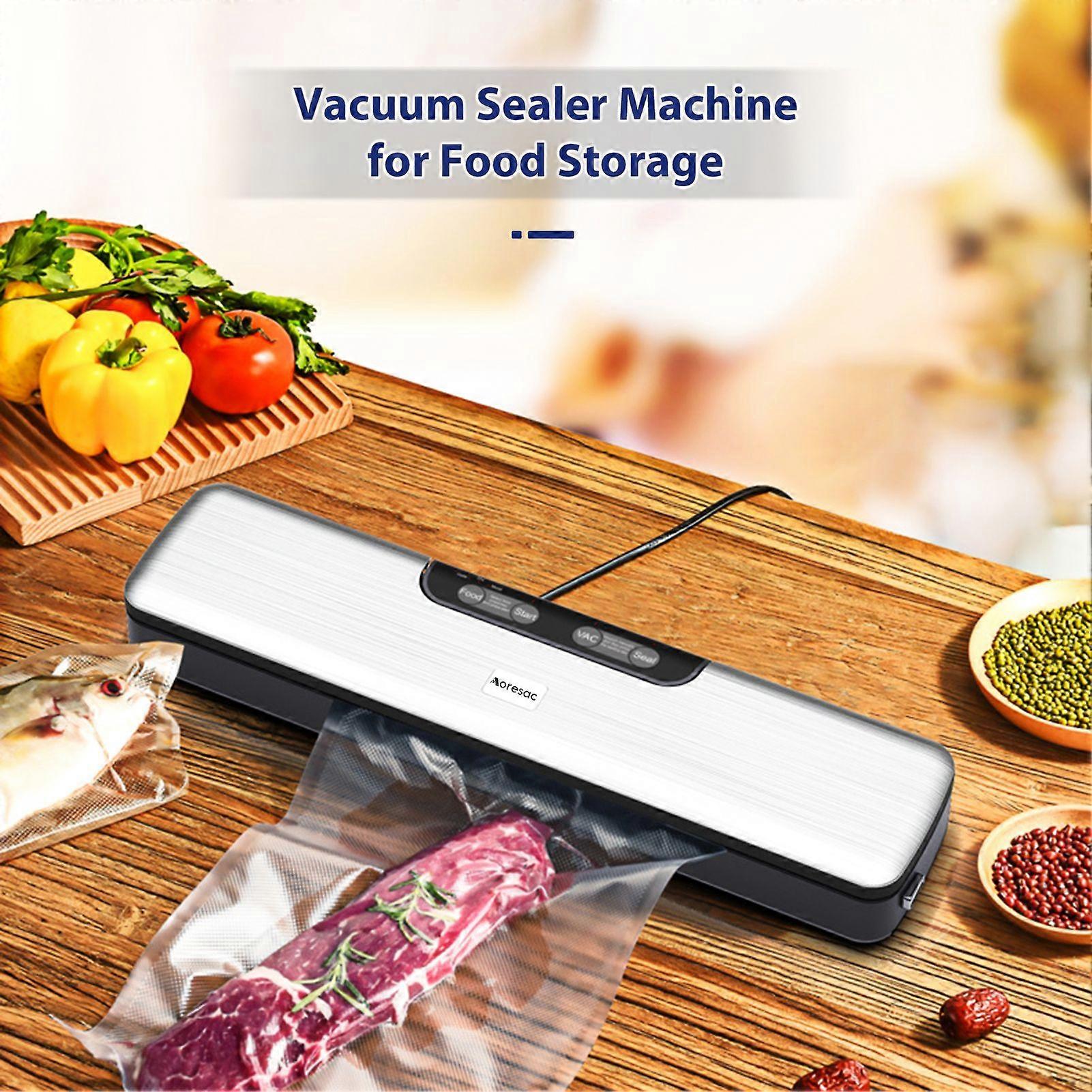 Aoresac Compact Vacuum Sealer Machine for Food Storage Food Vacuum Sealer Automatic Vacuum Sealing System Air Sealer Machine 5 Modes with 10pcs Seal B