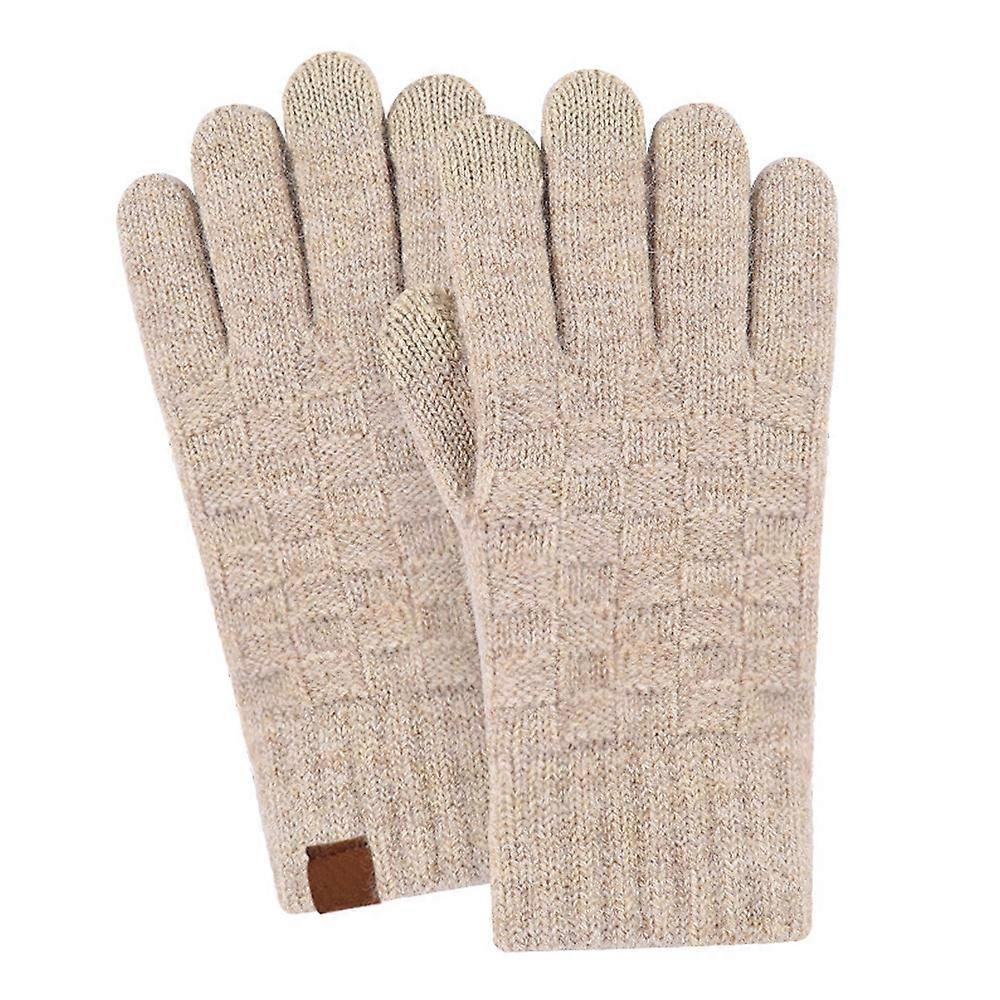 Kabelgebreide winterhandschoenen, touchscreen, smartphones