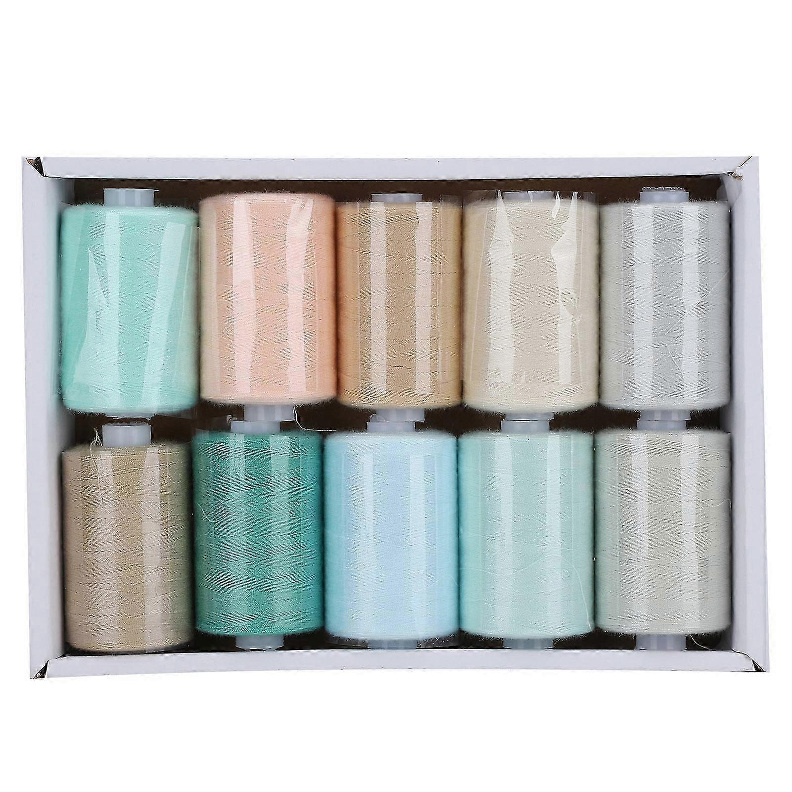 10 ρολά ράψιμο κλωστή που οικιακά χρώματα παγόδα κλωστές χειροποίητα αξεσουάρ 402 (δροσερό συνδυασμό χρωμάτων)